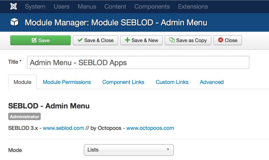 Create an Admin Menu module